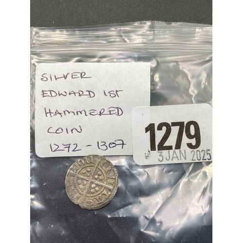 1279 - Silver Edward I hammered coin 1272-1307