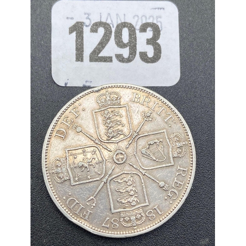 1293 - Double florin 1887