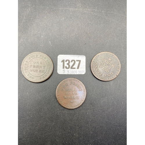 1327 - Hull Lead Works tokens