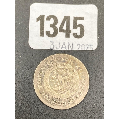 1345 - Bristol Shilling Token 1811