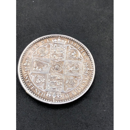 1350 - Victoria Godless florin 1849, high grade