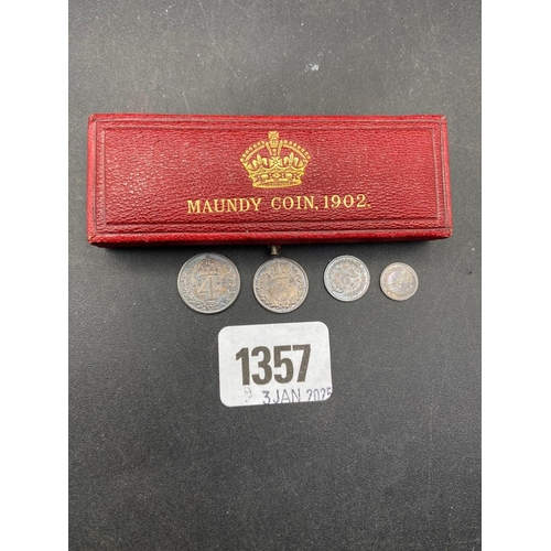 1357 - Maundy set in original box 1902