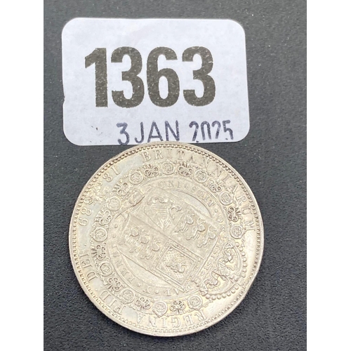 1363 - Half crown 1889, high grade