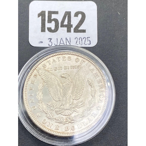 1542 - USA silver Morgan dollar coin 1887 high grade