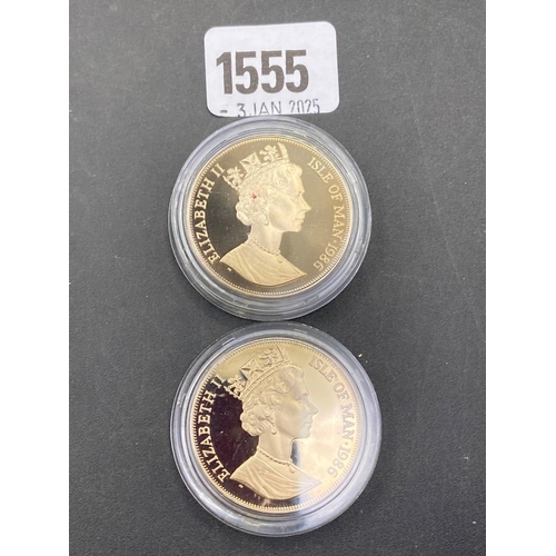 1555 - Isle of Man crowns 1986 (2)