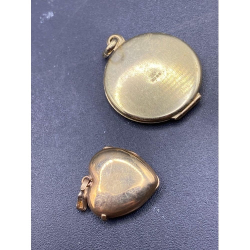 162 - Two antique 9ct lockets 5.2g