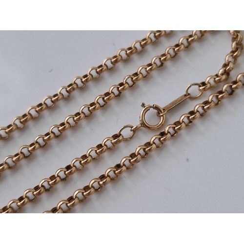 177 - A belcher link neck chain 9ct 15 inch