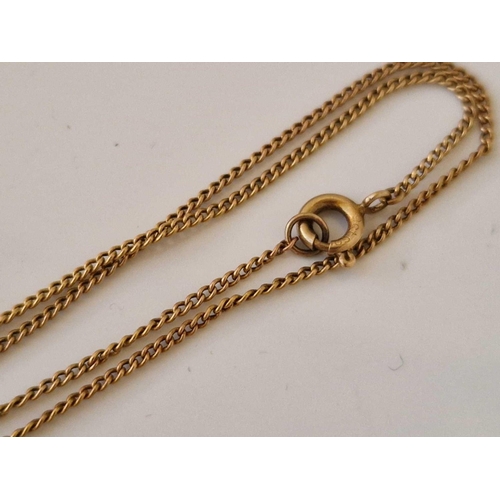 288 - A fine rose gold neck chain 9ct 16 inch 2.2 gms