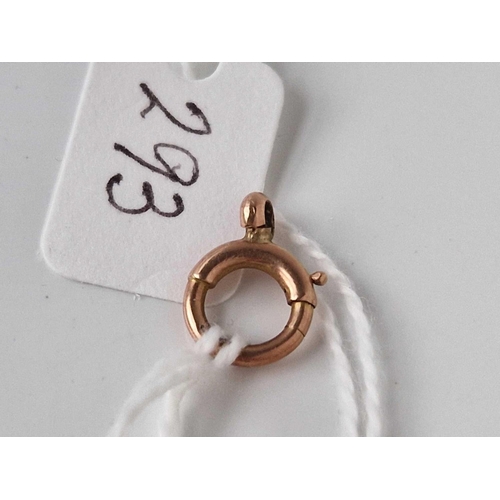 293 - A bolt ring clasp 9ct