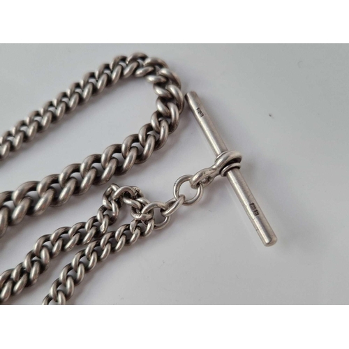 362 - A antique silver albert watch chain 13 inch