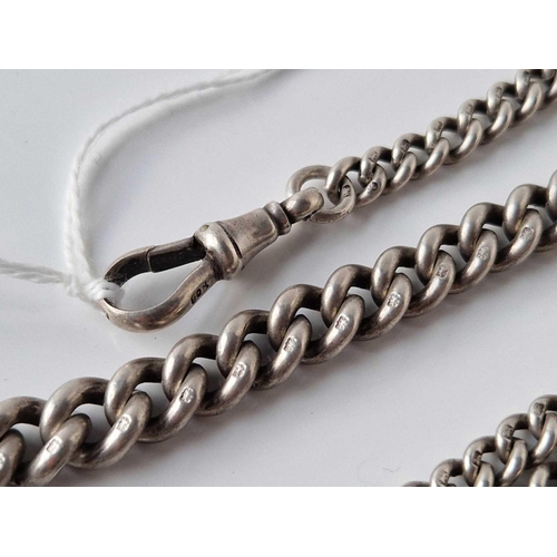 362 - A antique silver albert watch chain 13 inch