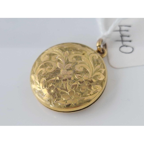 440 - A unusual 19th century triple opening gilt metal locket