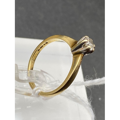 450 - A diamond solitaire ring 9ct 1.4 gms