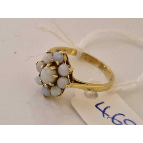 469 - A opal ring 9ct size R 2.6 gms