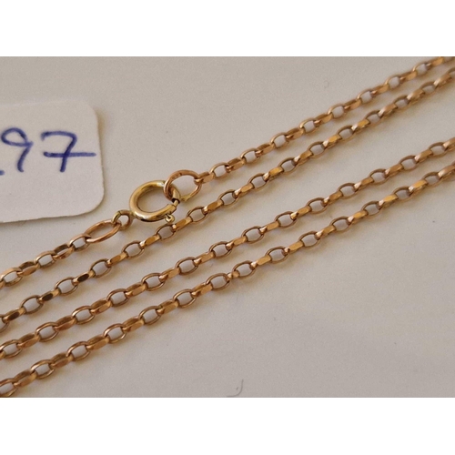 497 - A fancy neck chain 9ct 19 inch 3.1 gms