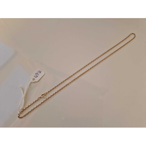 497 - A fancy neck chain 9ct 19 inch 3.1 gms