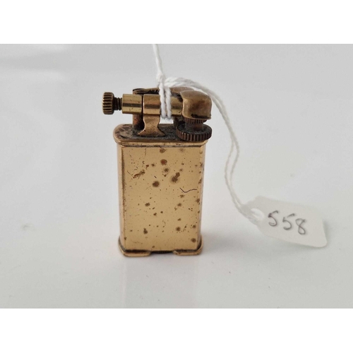 558 - A gilt metal lighter