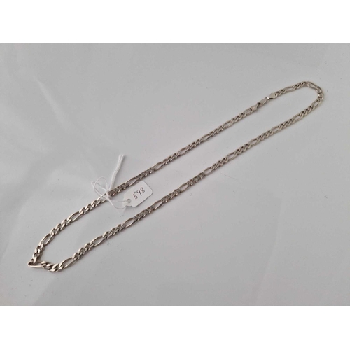 598 - A gents silver chain 23 inch