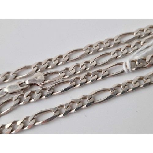 598 - A gents silver chain 23 inch