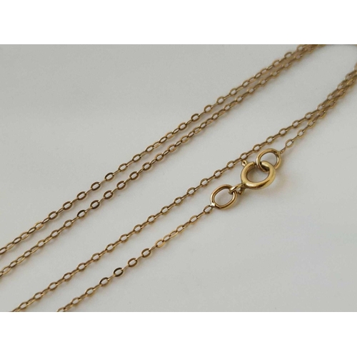 617 - A yellow gold fine chain 18 inch 9ct