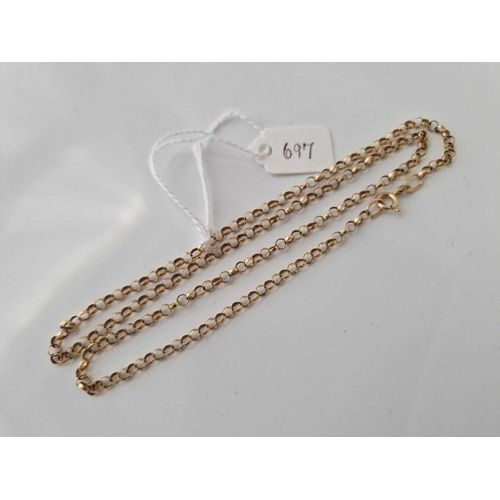 697 - A neck chain 9ct 19 inch 5.1 gms