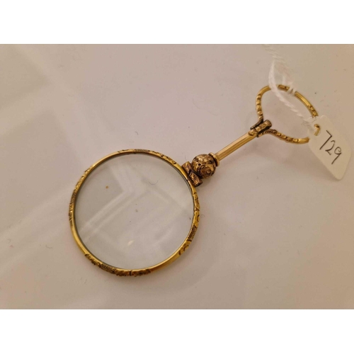 729 - Victorian 15ct gold (tested) eye glass