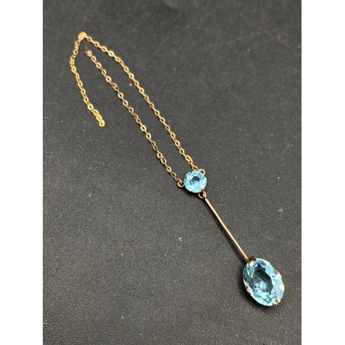 745 - A Edwardian topaz drop pendant AF