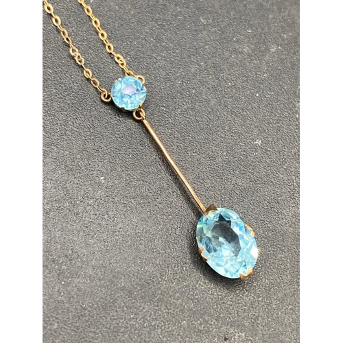 745 - A Edwardian topaz drop pendant AF