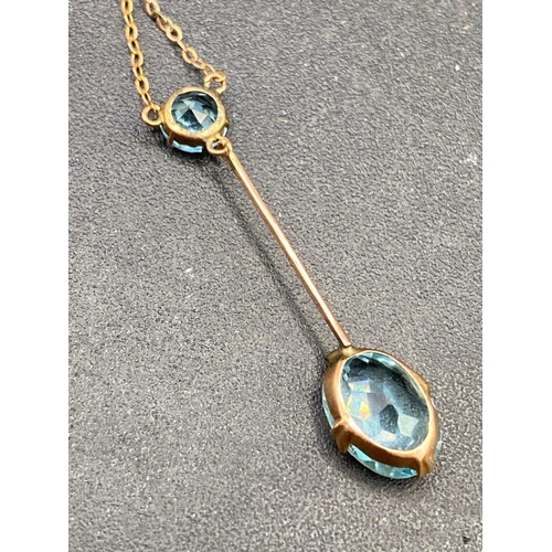 745 - A Edwardian topaz drop pendant AF