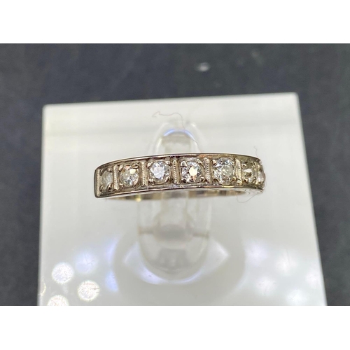 746 - A DIAMOND HALF ETERNITY RING SET WITH BRILLIANT CUT DIAMONDS 18CT GOLD