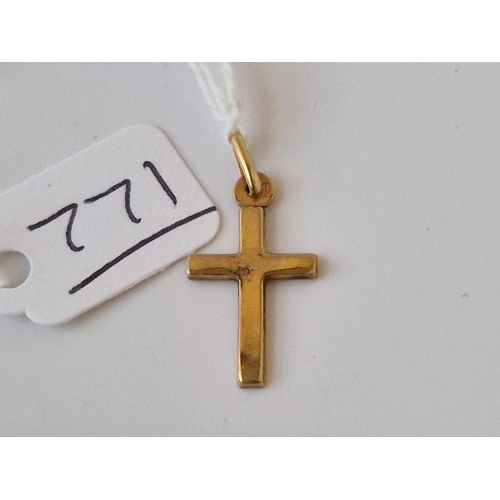 771 - A cross pendant 9ct 1.