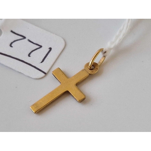 771 - A cross pendant 9ct 1.