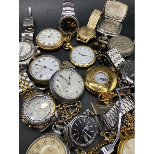 807 - A large quantity of assorted pocket and wrist watches