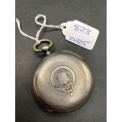 823 - A 19th century silver pocket watch