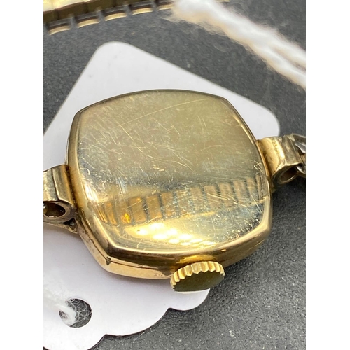 852 - A TUDOR ROYAL ladies wrist watch with seconds dial 9ct