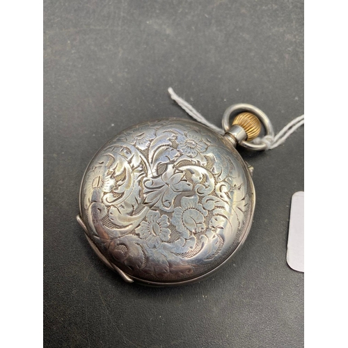 893 - A Silver Hebdomas Gents Pocket Watch