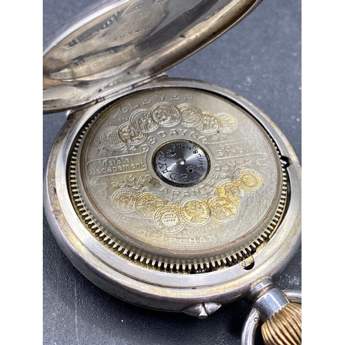 893 - A Silver Hebdomas Gents Pocket Watch