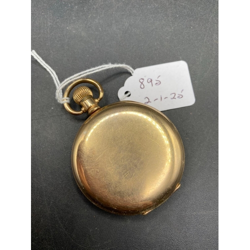 895 - A Rolled Gold Waltham Pocket Watch with Seconds Dial