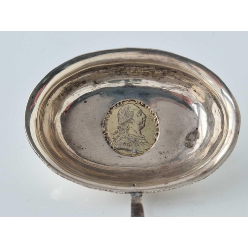 971 - Georgian toddy ladle inset with a coin dated 1787