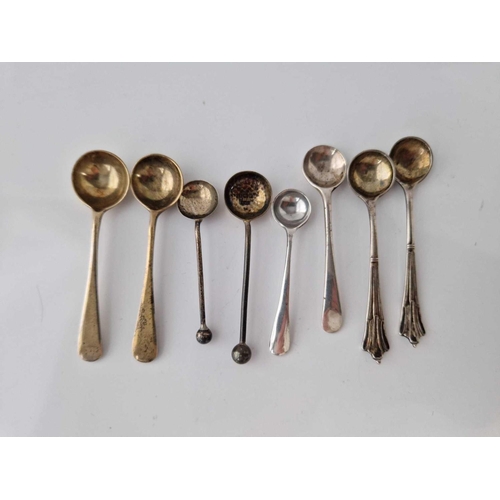 992 - Eight various small cruet spoons