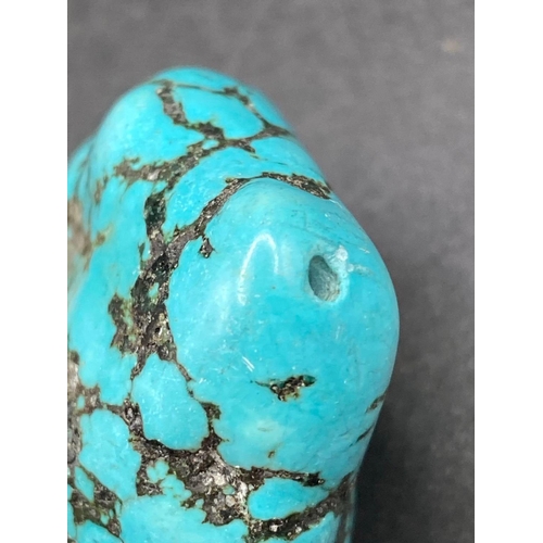 113 - A very large fine turquoise matrix polished gem stone 225 carats