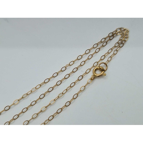 128 - A fine neck chain 9ct 15 inch