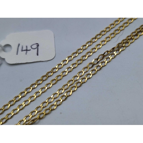 149 - A curb link neck chain 9ct 24 inch 2.7 gms