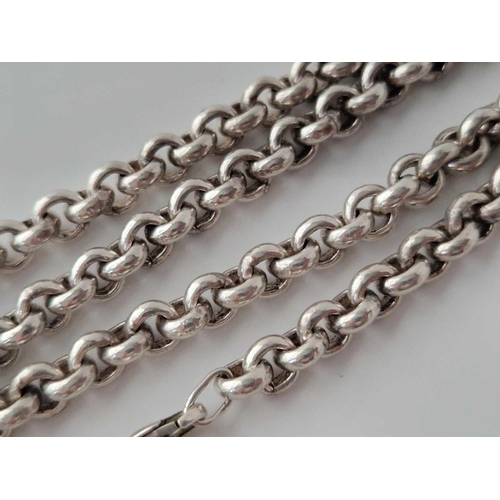 221 - A chunky silver neck chain, 23 inch, 88 g.