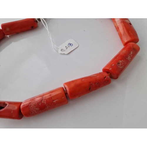 238 - A large bamboo coral bead necklace