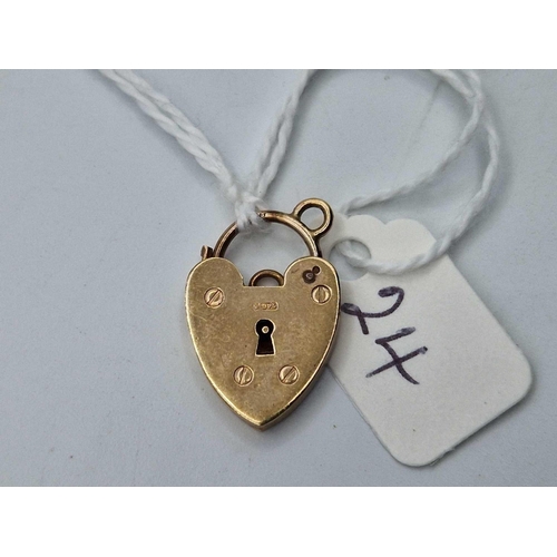 24 - A padlock clasp 9ct 1.6 gms