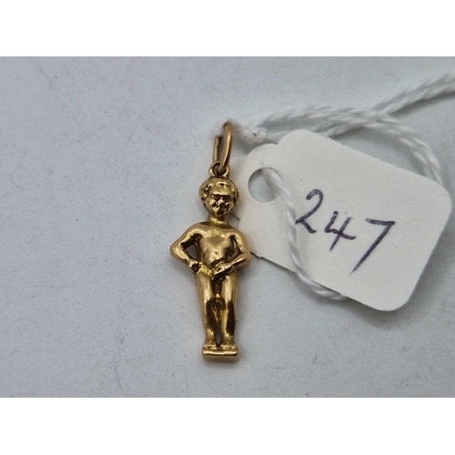 247 - A naughty boy charm 18ct gold 2.6 gms