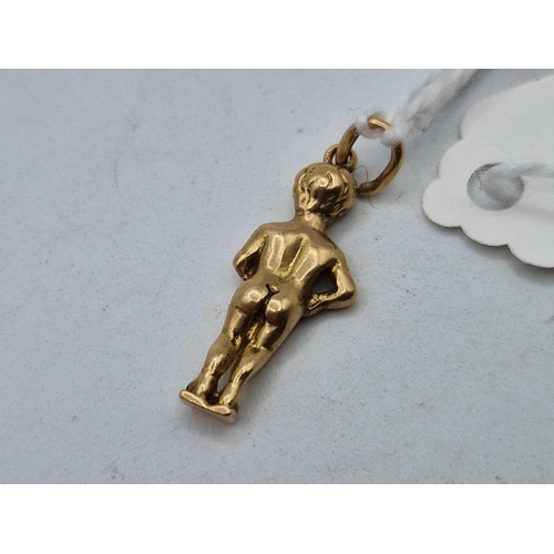 247 - A naughty boy charm 18ct gold 2.6 gms