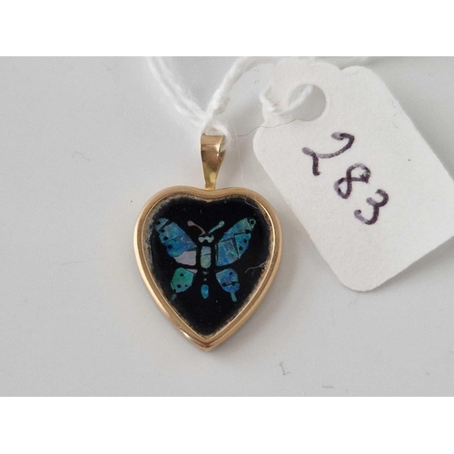 283 - A butterfly pendant, 9ct