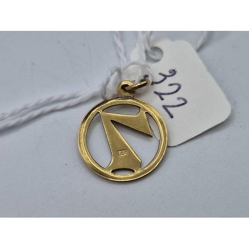 322 - A luck seven pendant 8ct